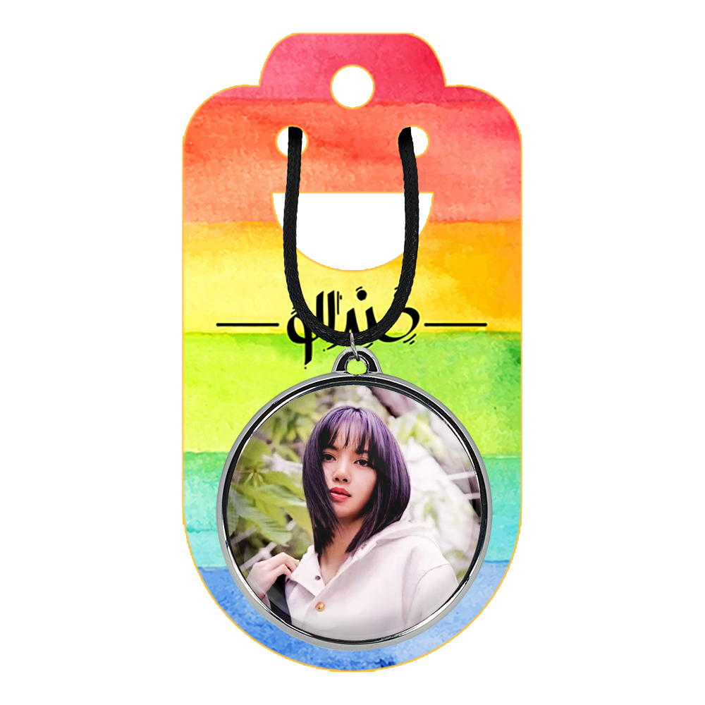 گردنبند خندالو مدل لیسا بلک پینک کد 1428014284