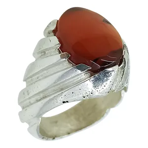 انگشتر نقره مردانه سلین کالا مدل عقیق کد ce-As219