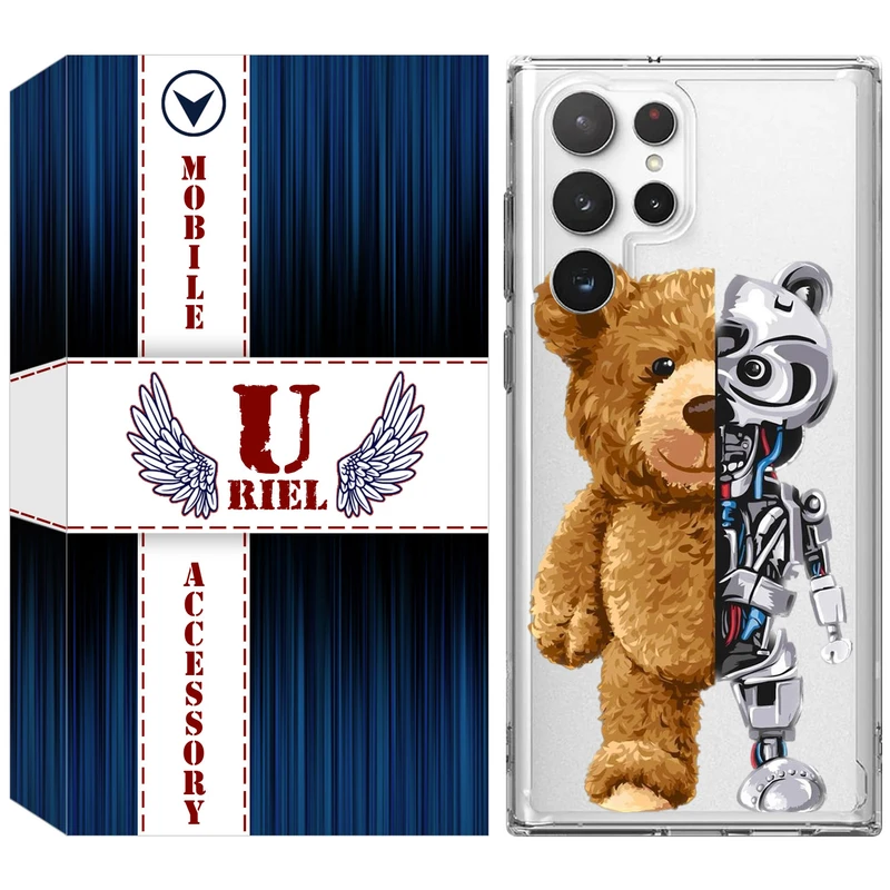 کاور یوریل مدل Clear کد 40 طرح خرس مناسب برای گوشی موبایل سامسونگ Galaxy S22 Ultra
