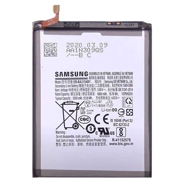 باتری موبایل مدل EB-BA315ABY ظرفیت 5000 میلی آمپر ساعت مناسب برای گوشی موبایل سامسونگ Galaxy A31