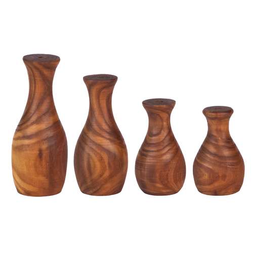 گلدان دکوری مدل چوبی کد A36 مجموعه 4 عددی