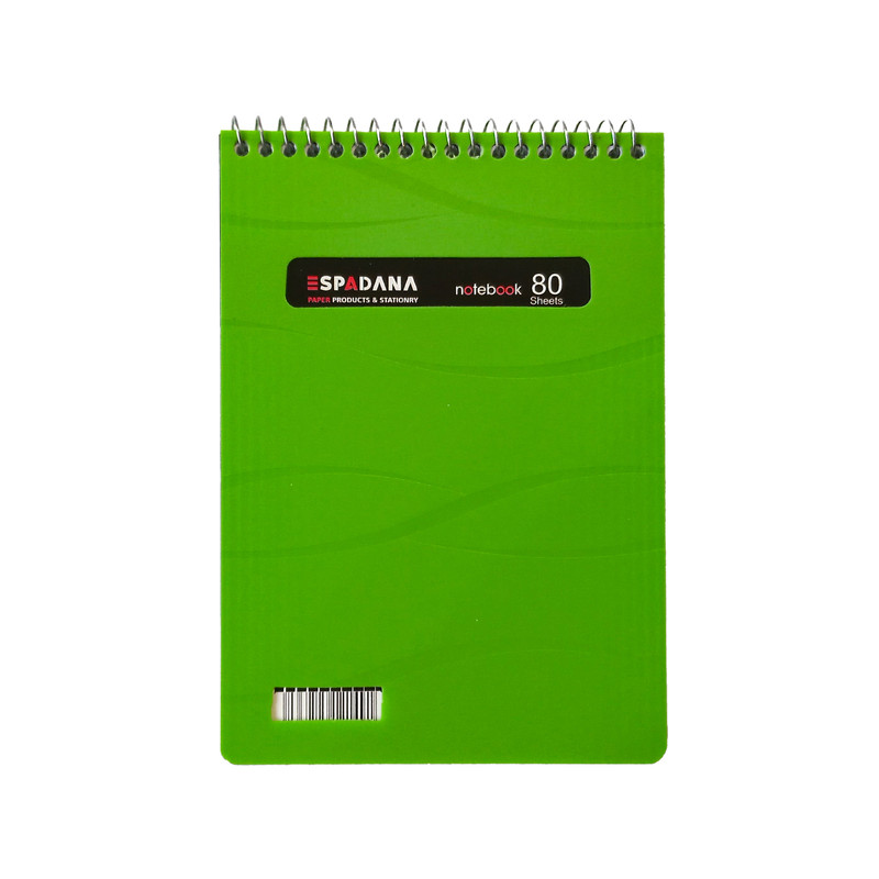 دفتر یادداشت 80 برگ اسپادانا طرح ساده بسته 2 عددی