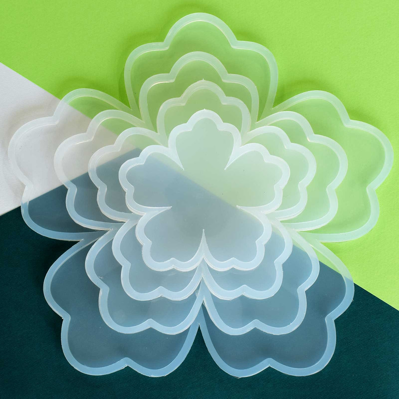 قالب رزین مدل گل پنج پر کد 30