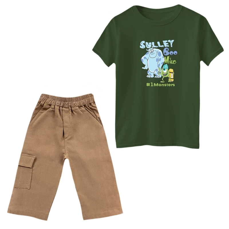 ست تی‌شرت و شلوارک پسرانه مدل سالیوان و دوستان