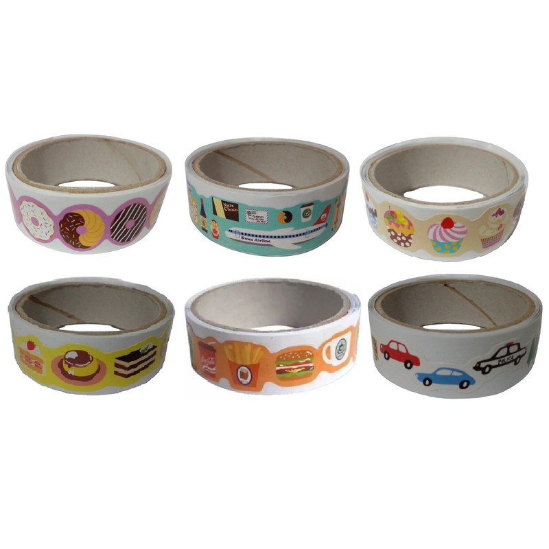 چسب نواری مدل واشی عرض 1.5 سانتی متر مجموعه 6 عددی