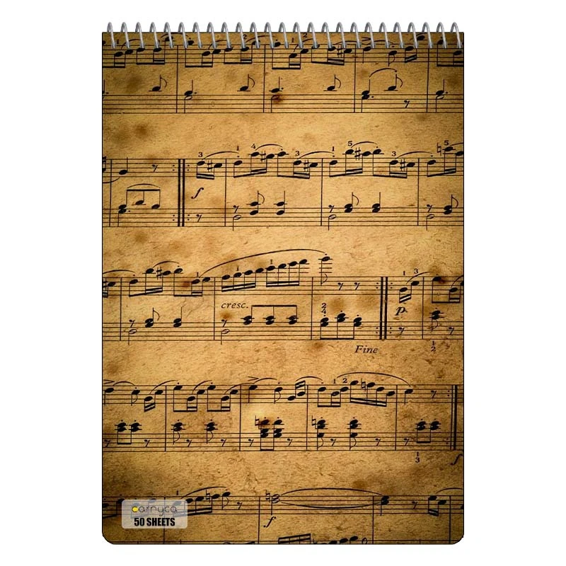 دفتر نقاشی 50 برگ سیمی کارنیکا طرح موسیقی Music کد 53255