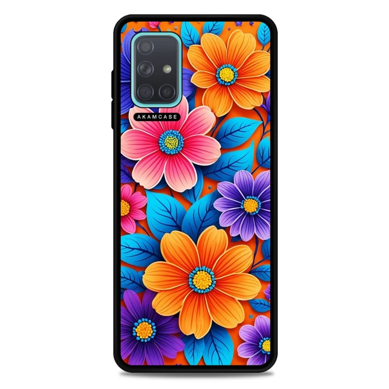 کاور آکام مدل AMC-WSGA71-FLOWERS-39 مناسب برای گوشی موبایل سامسونگ Galaxy A71