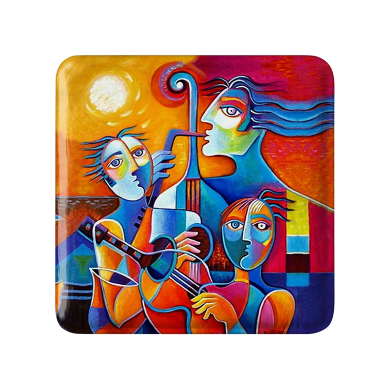  مگنت خندالو طرح نقاشی انتزاعی کد 5321