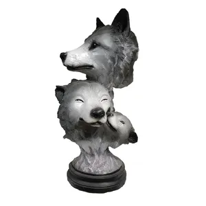 مجسمه مدل خانواده گرگ خاکستری کد DG02