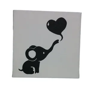 تابلو نقاشی طرح فیل و قلب کد AF36