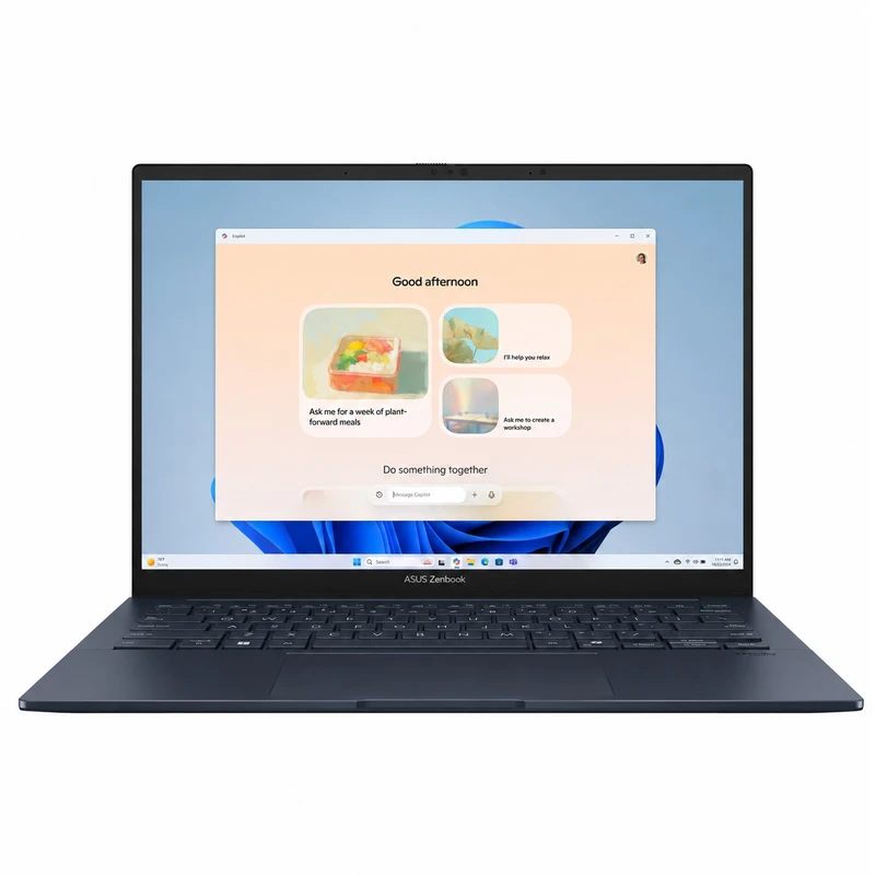 لپ تاپ 14 اینچی ایسوس مدل Zenbook 14 UM3405GA-Ryzen AI 9 465-16GB LPDDR5X-512GB SSD-Touch-Backlit-W