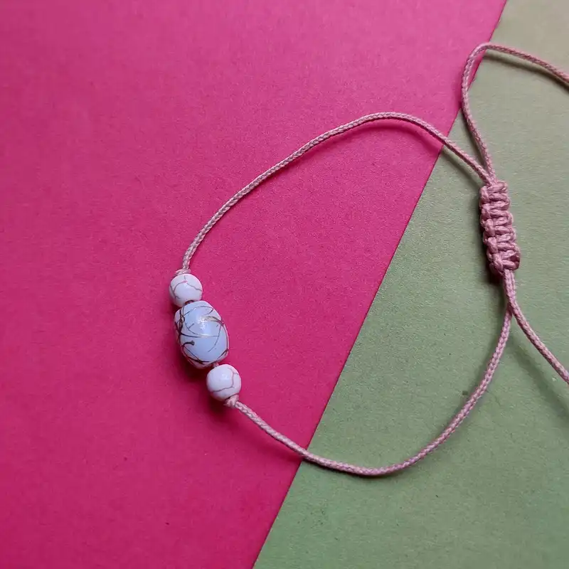 دستبند زنانه مدل  مورس طرح حرف K کد HC336