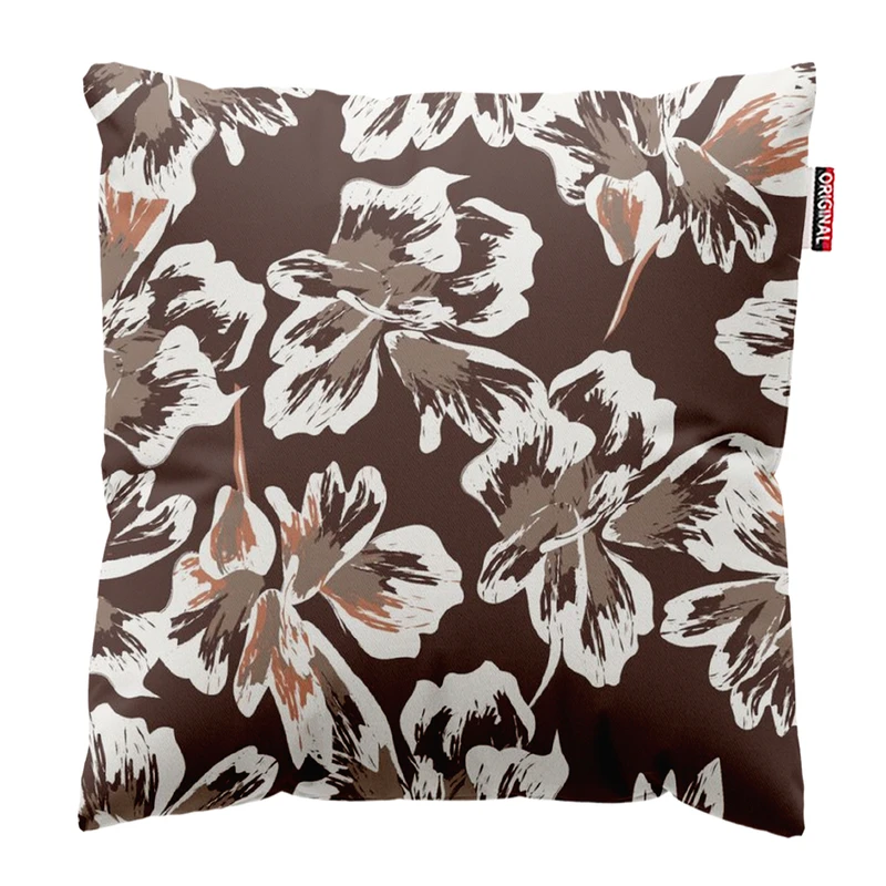 کوسن پاد آفرین مدل مینیمال طرح گل و برگ کد PK303624 سایز 30*30 سانتی متر