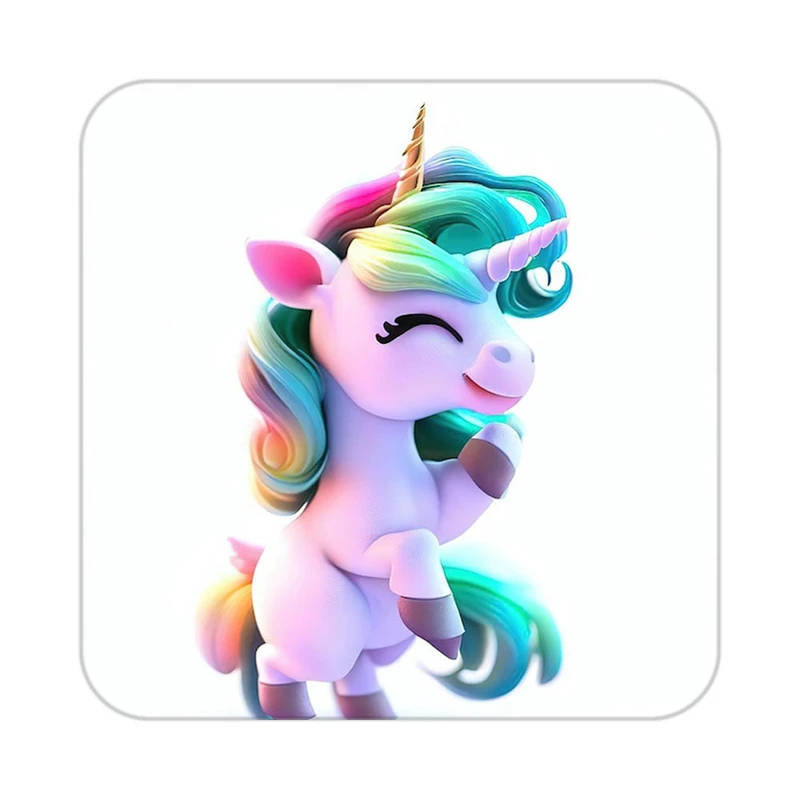 زیر لیوانی کاکتی طرح اسب تک شاخ و یونیکورن مدل mp33185