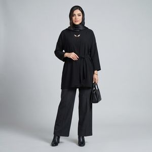 مانتو زنانه مدل نخی ابر و بادی tm-2890 
