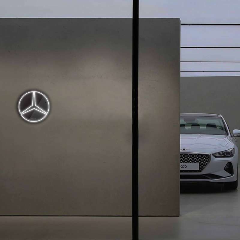 چراغ دیواری نئون دیزاین طرح Benz-BL_WHT