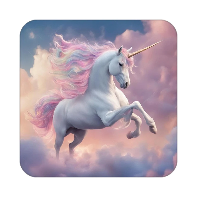 زیر لیوانی کاکتی طرح اسب تک شاخ و یونیکورن مدل mp29339