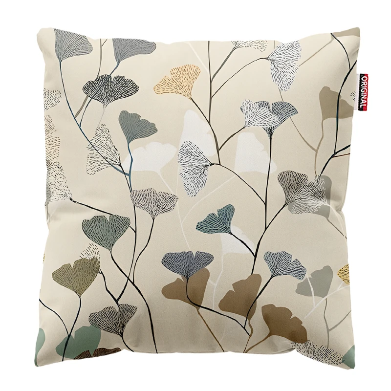 کوسن پاد آفرین مدل مینیمال طرح گل و برگ کد PK303619 سایز 30*30 سانتی متر