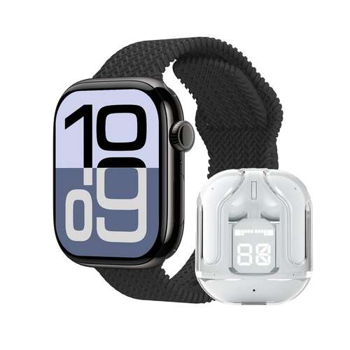 ساعت هوشمند 46 میلی متری راینو مدل WX50 به همراه هدفون بلوتوثی