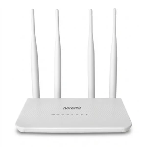 مودم 4g lte نتربیت مدل nw-431f با پشتیبانی از استاندارد wi-fi 4، سرعت 300mbps در باند 2.4ghz، چهار پورت lan برای اتصال سیمی پایدار و منبع تغذیه آداپتور برق