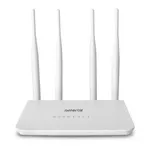 مودم 4G LTE نتربیت مدل NW-431F با پشتیبانی از استاندارد Wi-Fi 4، سرعت 300Mbps در باند 2.4GHz، چهار پورت LAN برای اتصال سیمی پایدار و منبع تغذیه آداپتور برق