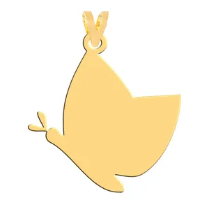 آویز گردنبند طلا 18 عیار زنانه فرشته مدل پروانه WNL-000503