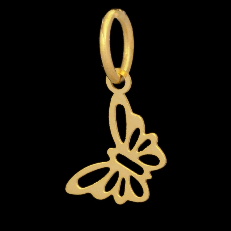 آویز گردنبند طلا 18 عیار زنانه طلای مستجابی طرح پروانه کد 5641