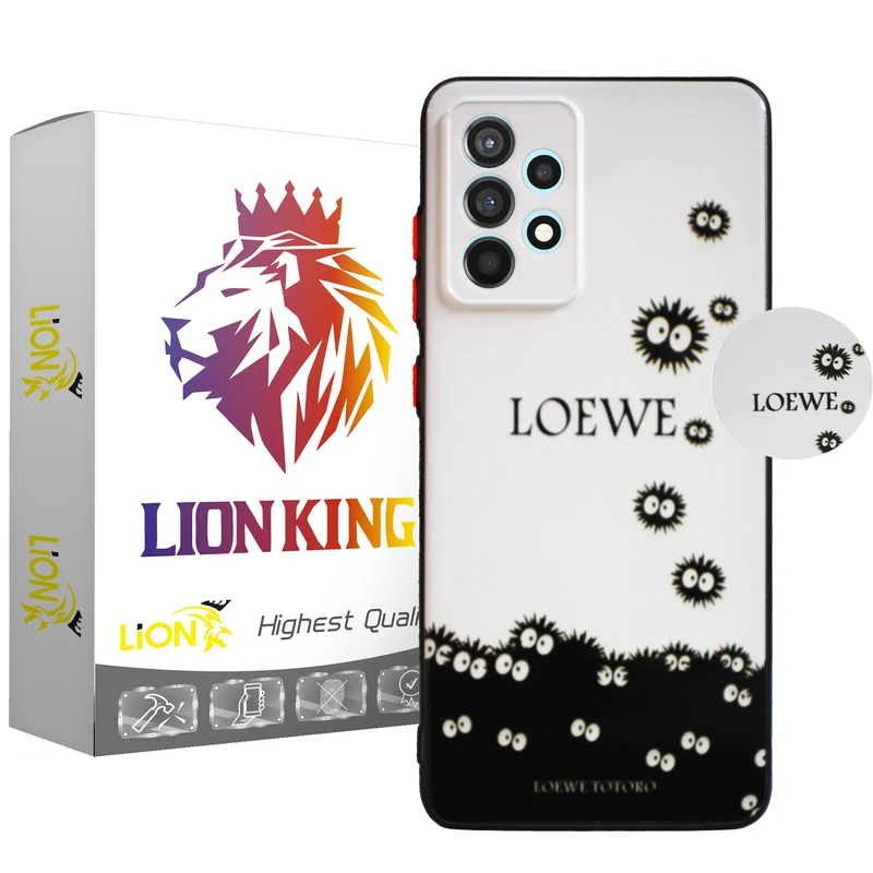  کاور لاین کینگ مدل Microb gogolii مناسب برای گوشی موبایل Galaxy A72 به همراه پایه نگهدارنده