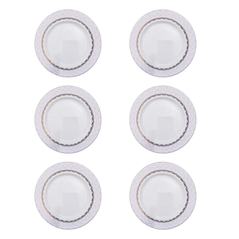 پیش دستی شرکت صنایع چینی تقدیس طرح گرد مدل نگین بسته 6 عددی