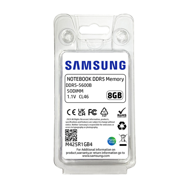 رم لپ تاپ DDR5 5600B مگاهرتز CL46 سامسونگ مدل M425R1GB ظرفیت 8 گیگابایت