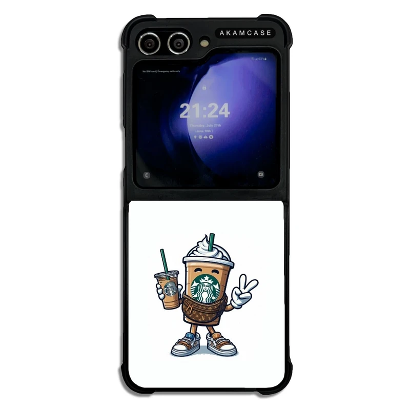 کاور آکام مدل AMC-WSGZFLIP5-STARBUCKS-35 مناسب برای گوشی موبایل سامسونگ Galaxy Z Flip 5