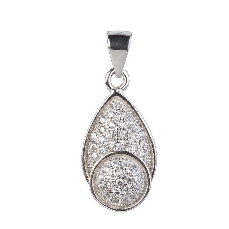 آویز گردنبند نقره زنانه مدل فانتزی کد NG2608