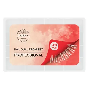 قالب کاشت ناخن ویکتوری مدل میکس بسته 288 عددی