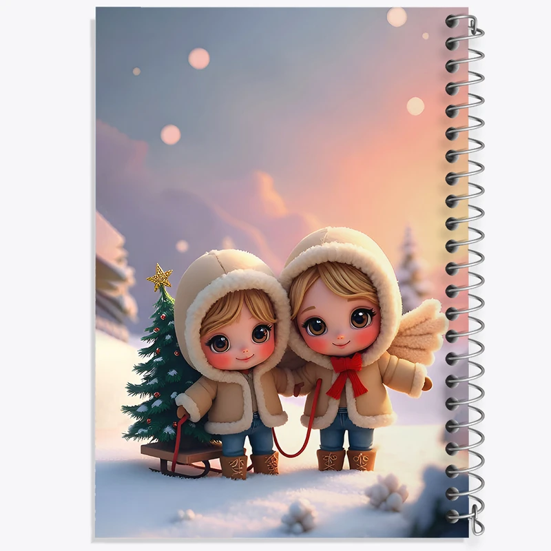 دفتر ژورنال نویسی 50 برگ خندالو مدل نقطه ای طرح کریسمس (Christmas) کد F7130