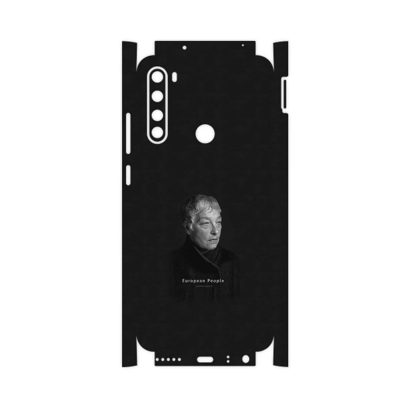 برچسب پوششی ماهوت مدل Portrait of a European Woman-FullSkin مناسب برای گوشی موبایل شیائومی Redmi Note 8 2021