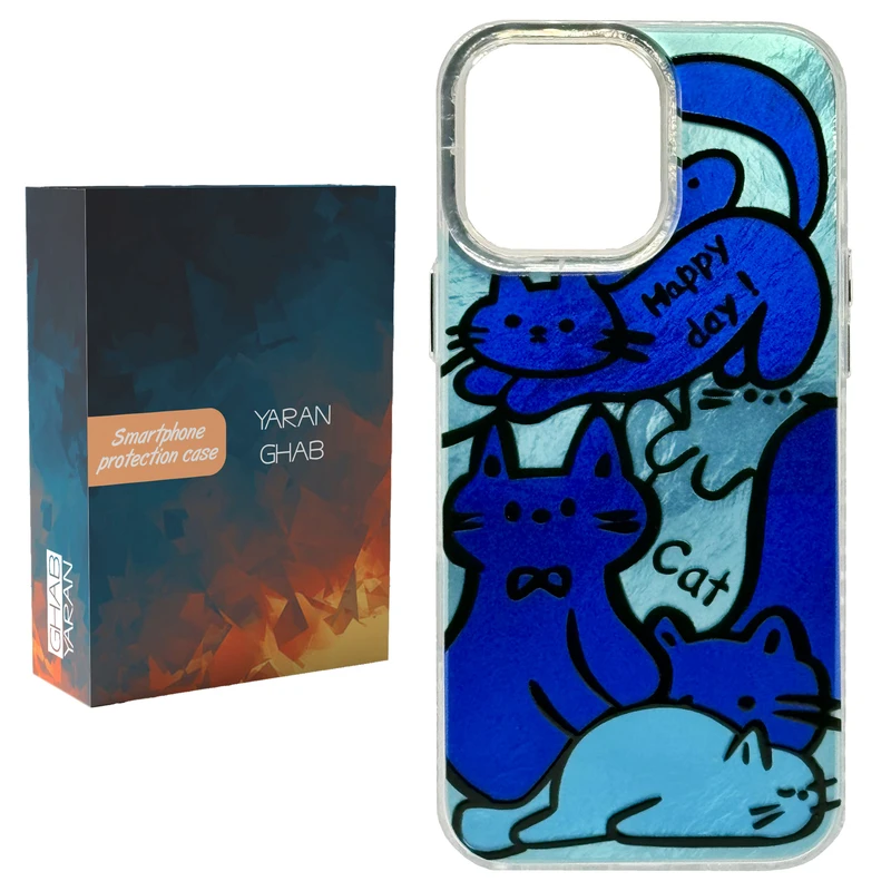 کاور قاب یاران مدل Cat مناسب برای گوشی موبایل اپل iPhone 13pro 