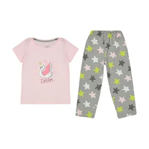 ست تی شرت و شلوار دخترانه ناربن مدل 1521380-84