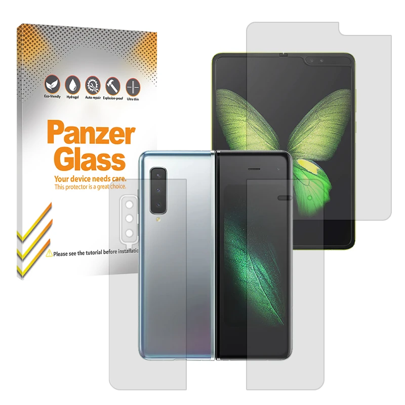 محافظ صفحه نمایش شفاف پنزر گلس مدل Resistant مناسب برای گوشی موبایل سامسونگ Galaxy Fold به همراه محافظ پشت گوشی