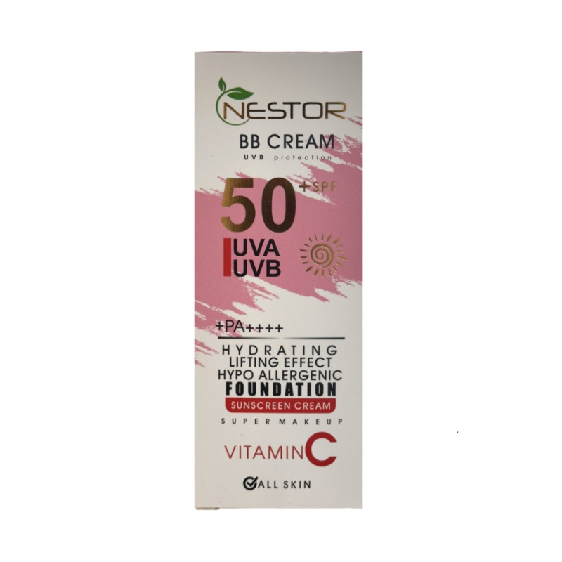 کرم ضد آفتاب رنگی نستور SPF 50 شماره 3 مدل ویتامین c مناسب پوستهای خشک حجم 50 میلیلیتر کرم ضد آفتاب رنگی نستور SPF 50 شماره 3 مدل ویتامین c مناسب پوستهای خشک حجم 50 میلیلیتر