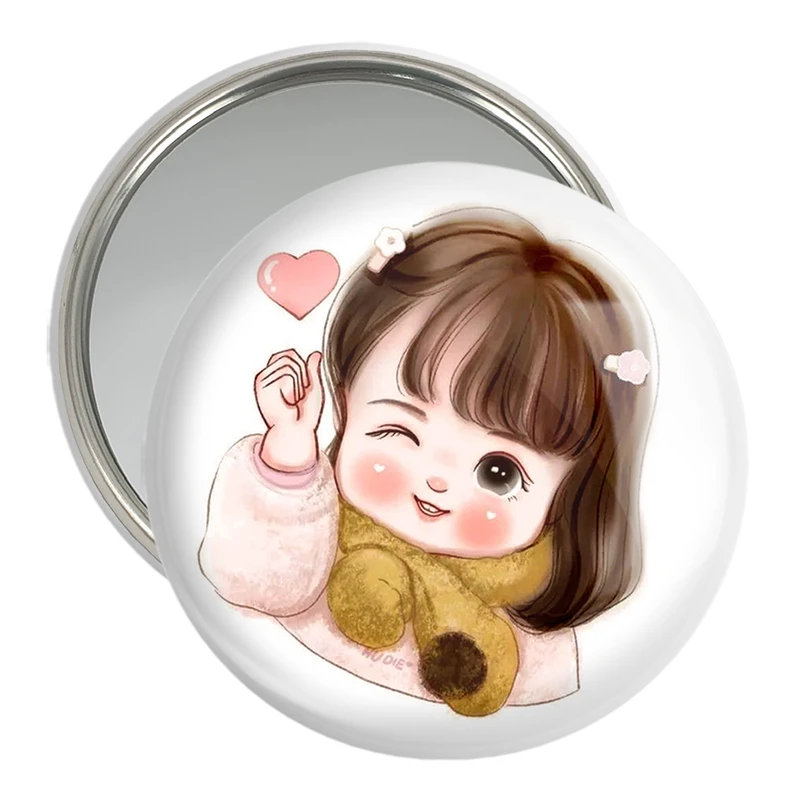 آینه جیبی خندالو مدل دخترانه فانتزی کد 25748