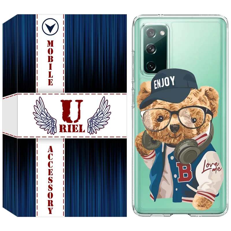 کاور یوریل قاب مدل Clear کد 35 طرح تدی مناسب برای گوشی موبایل سامسونگ Galaxy S20 FE