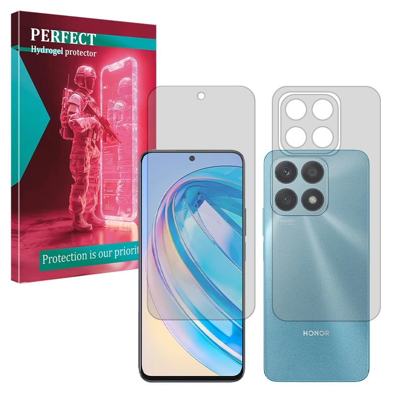 محافظ صفحه نمایش مات پرفکت مدل Tough مناسب برای گوشی موبایل آنر X8a به همراه محافظ پشت گوشی