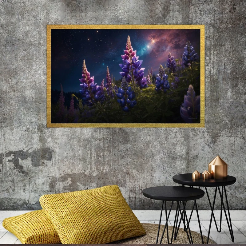 تابلو بکلیت طرح طبیعت و گل مدل قاب شاسی T-S8727