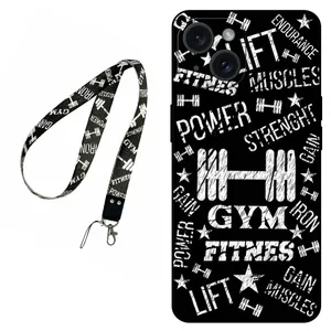 Megafone Gym 0010 Cover For Apple iPhone 15 Plus Mobile Neckband 