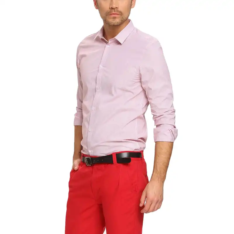 پیراهن آستین بلند مردانه تاپ سیکرت مدل SKS089