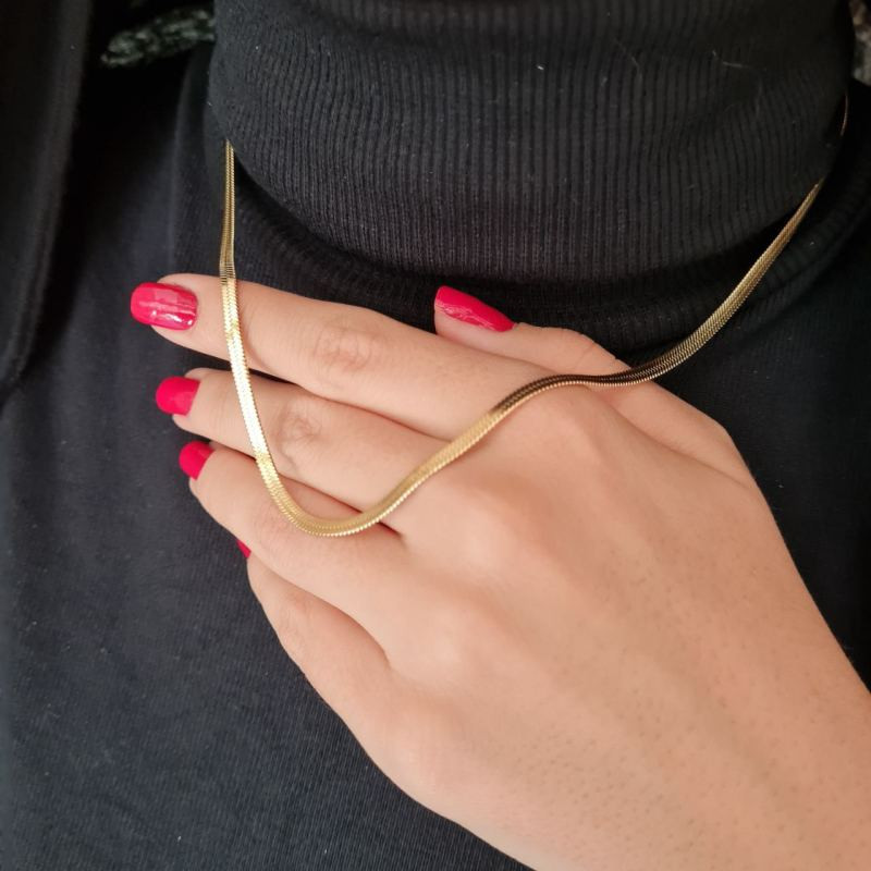 زنجیر طلا 18 عیار زنانه مدل نفرتیتی