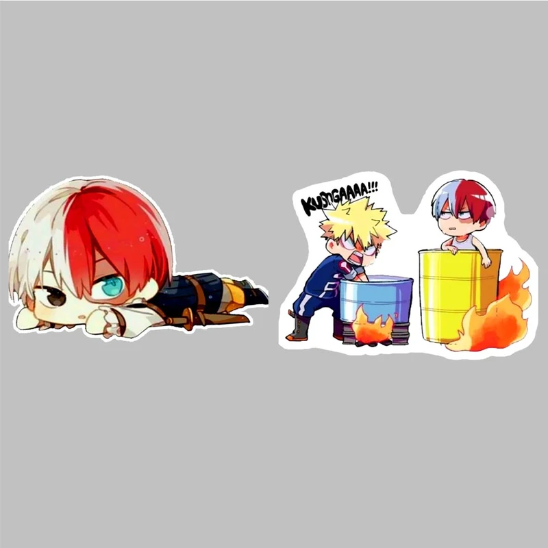 استیکر لپ تاپ کارنیکا طرح انیمه آکادمی قهرمان من مدل Anime My Hero Academia-2222042 مجموعه 2 عددی