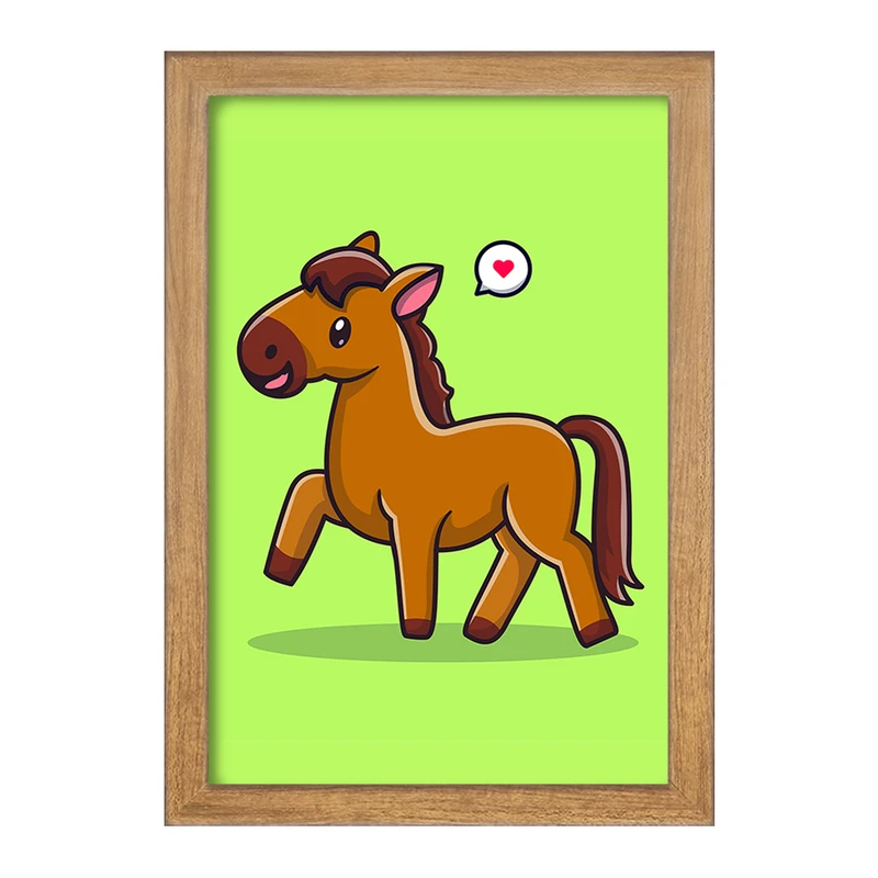 تابلو خندالو مدل حیوانات بامزه اسب کد 29664