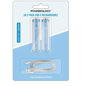 باتری لیتیومی قابل شارژ پاورولوجی مدل PWAA322 ظرفیت 3200 میلی‌آمپرساعت