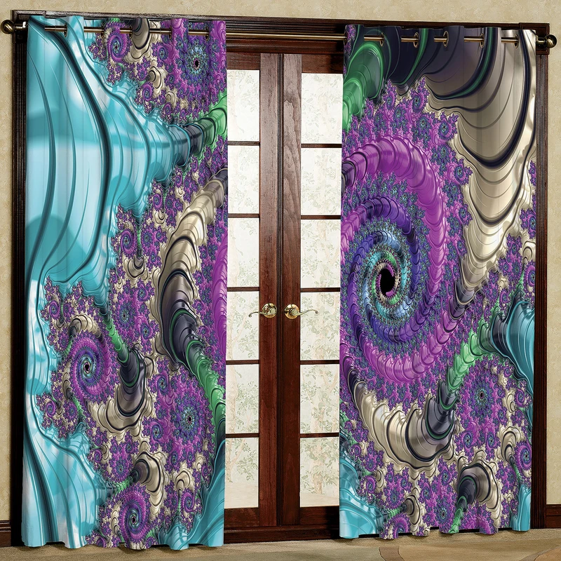 پرده مدل حلزونی کد 2152a سایز 200x140 سانتی متر